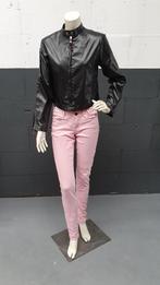 Lakjasje Foxy, zwart, nepleer look. Maat M, maat 38. S25, Kleding | Dames, Jassen | Zomer, Tweedehands verkoop, Zwart, Ophalen of Verzenden