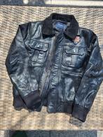 Vintage Leren Hackett Jas  ~ Pilotenjack ~ Bomberjack, Gebruikt, Jongen of Meisje, Ophalen of Verzenden, Hackett