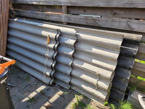 Gratis zwarte golfplaten, Doe-het-zelf en Verbouw, Dakpannen en Dakbedekking, Gebruikt, Golfplaat, Overige materialen, Zwart, 15 m² of meer
