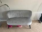 Grijs Velvet Bankje - Stijlvol en Comfortabel, Huis en Inrichting, Ophalen, Tweepersoons, Minder dan 150 cm