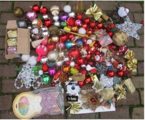 Mooie Partij Kerstbollen en andere Kerstversiering, Diversen, Kerst, Zo goed als nieuw, Ophalen of Verzenden
