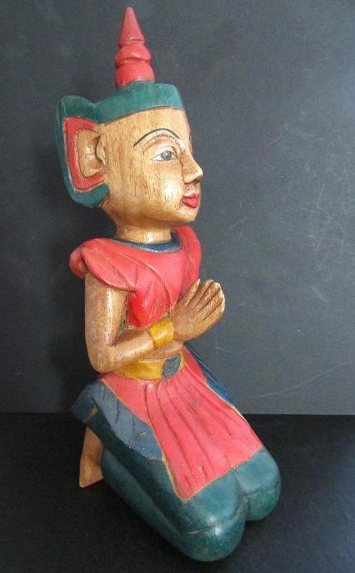Antiek houten oosters beeld, Antiek en Kunst, Kunst | Niet-Westerse kunst, Verzenden