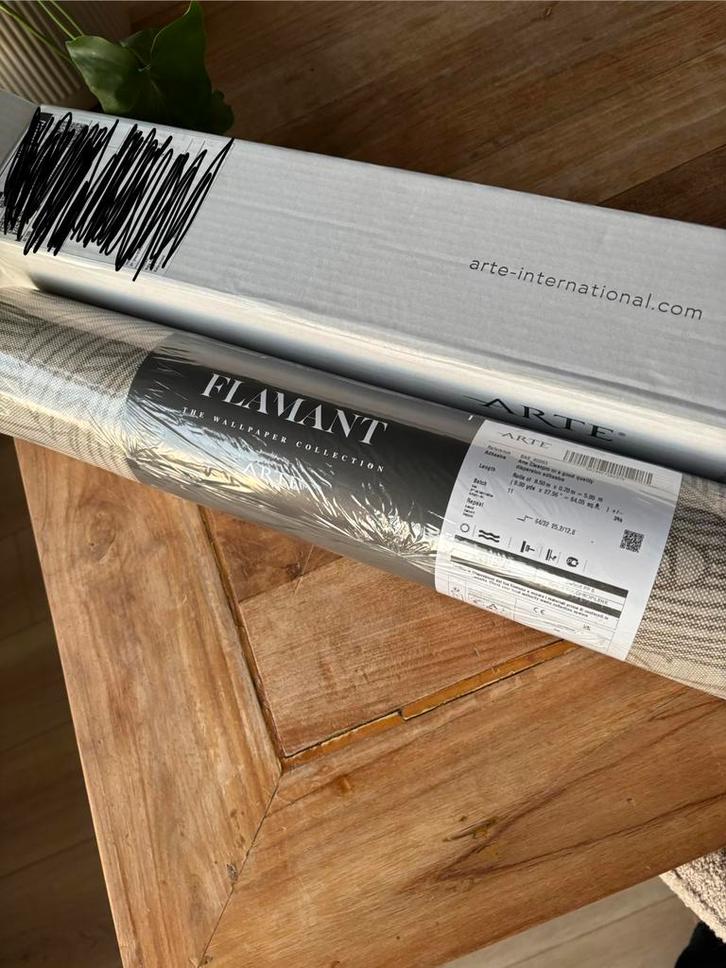 1 rol Arte Behang, Huis en Inrichting, Stoffering | Behang, Bruin, 75 m² of meer, Ophalen of Verzenden