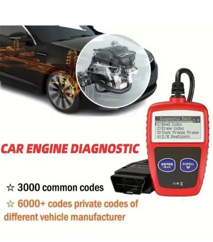OBD2 universeel Uitleesapparaat - Diagnose Tool, Auto diversen, Autogereedschap, Nieuw, Ophalen of Verzenden