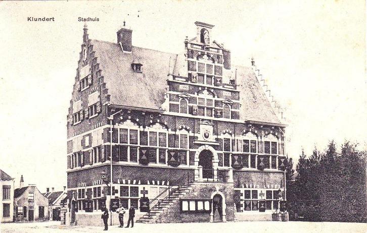 KLUNDERT STADSHUIS, Verzamelen, Ansichtkaarten | Nederland, Noord-Brabant, Voor 1920, Verzenden