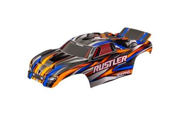 Body, Rustler (geschikt voor Rustler VXL), oranje (gespoten beschikbaar voor biedingen