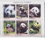 Angola Panda Blok  6 zegels postfris., Dier of Natuur, Verzenden, Postfris