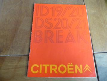 Folder Citroen IS 19/20, Citroen DS 20/21, Citroen Break '68 beschikbaar voor biedingen