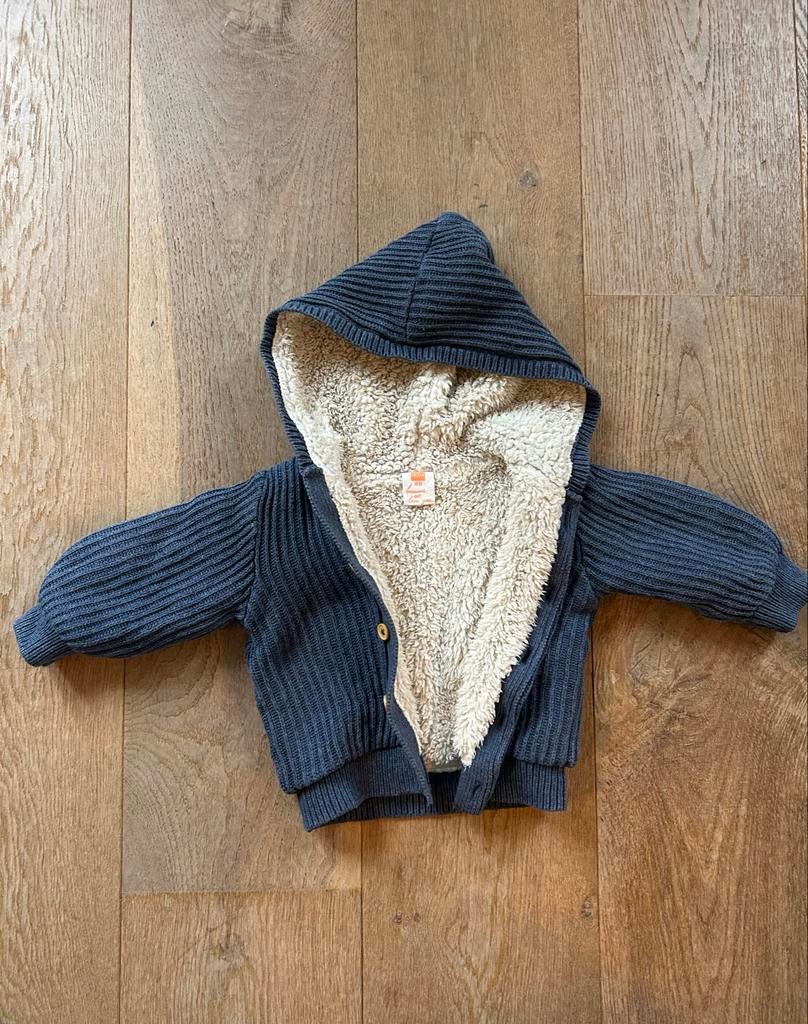 Hema babyvest / jasje maat 80 - donkerblauw, Ophalen of Verzenden, Gebruikt, Jongetje of Meisje, Truitje of Vestje