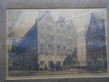 AART BIJL (P.Scheen) Zeer Oude Rotterd. Ets van de Fa de Bru beschikbaar voor biedingen