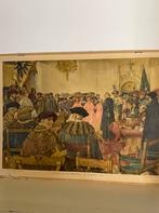 Oude schoolplaat: Luther op de Rijksdag te Worms -1521, Antiek en Kunst, Ophalen, Geschiedenis