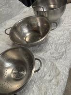 Drie vergieten van rvs, Ophalen of Verzenden, Gebruikt