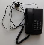 Vintage telefoon, PTT, zwart met druktoetsen en haspel, Telecommunicatie, Vaste telefoons | Niet Draadloos, Ophalen of Verzenden