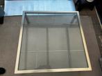 Stijlvolle salontafel met glazen blad, Huis en Inrichting, Tafels | Salontafels, Ophalen, Gebruikt, 50 tot 100 cm, 50 tot 75 cm