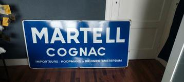 Oud emaille reclamebord Martell Cognac  beschikbaar voor biedingen