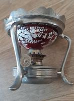Antiek Theelicht - Metaal & Glas - Ca. 1900, Antiek en Kunst, Antiek | Lampen, Ophalen of Verzenden