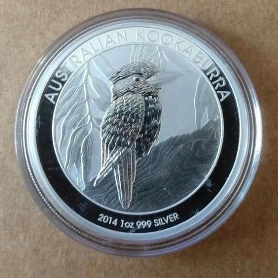 1 oz Zilver Kookaburra munt van 2014 uit Australië, Postzegels en Munten, Edelmetalen en Baren, Zilver, Ophalen of Verzenden