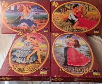 set van 4 puzzels - 4 x1000 stukjes romantische love koppels beschikbaar voor biedingen