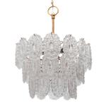 Val Saint Lambert Kristallen Kroonluchter - Retro 1970, Ophalen of Verzenden, Zo goed als nieuw, Glas, Mid century modern