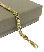 Massief Gouden Gourmet Schakel Armband - 22,5 cm, -, Ophalen of Verzenden, Zo goed als nieuw, Info@tiemanjuweliers.nl