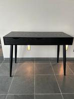 Zwart bureau met 3 lades - Zeer goede conditie, Huis en Inrichting, Tafels | Sidetables, Ophalen, 100 tot 150 cm, Zo goed als nieuw