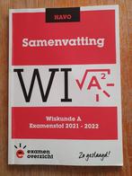 Samenvatting wiskunde A / examenoverzicht wiskunde A, HAVO, Ophalen of Verzenden, Zo goed als nieuw