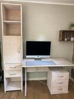 Lifetime, bureau set + hoge kast , whitewash, Huis en Inrichting, Ophalen, Gebruikt, Bureau