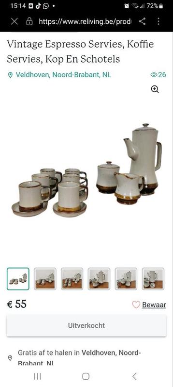 Vintage espresso servies compleet beschikbaar voor biedingen