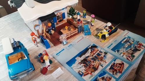 9280 skihut, 9281 auto, 9285 sneeuwscooter, Kinderen en Baby's, Speelgoed | Playmobil, Zo goed als nieuw, Complete set, Ophalen of Verzenden