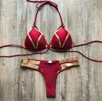 Rode gouden push up string bikini dames vrouwen brazilian, Kleding | Dames, Verzenden, Nieuw, Rood, Bikini