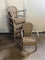 40 stuks nette horeca Rotanlook terras stoelen, stapelbaar, Kunststof, Gebruikt, Stapelbaar, Ophalen