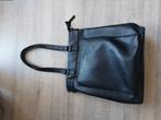 Zwarte leren schouder-/handtas, Sieraden, Tassen en Uiterlijk, Tassen | Schoudertassen, Zwart, Zo goed als nieuw, Leer, Ophalen