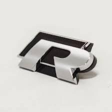Originele Volkswagen (VW) R-line grill logo(‘s)., Auto-onderdelen, Carrosserie en Plaatwerk, Bumper, Volkswagen, Voor, Nieuw, Ophalen of Verzenden