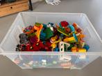 Grote Duplo Bak met Trein, Kermis en Brandweer, Ophalen, Gebruikt, Losse stenen, Duplo