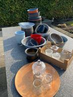 een set heel goede bloempoten /schalen/ vazen, Tuin en Terras, Bloempotten, Gebruikt, Rond, Ophalen of Verzenden, Minder dan 25 cm