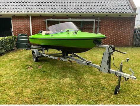 Speedboot +pega boottrailer +5 pk mercury 4 takt, Watersport en Boten, Accessoires en Onderhoud, Gebruikt, Overige typen, Ophalen