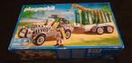 Playmobil 4855 Zoo Auto, Aanhanger en Giraffe, nieuw in doos, Ophalen of Verzenden, Nieuw, Complete set
