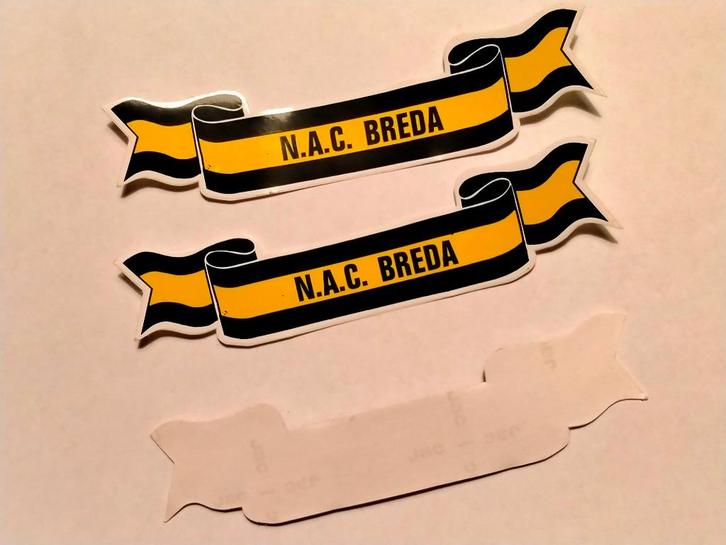 NAC Breda vintage voetbal club sticker banner Eredivisie, Verzamelen, Sportartikelen en Voetbal, Zo goed als nieuw, Poster, Plaatje of Sticker