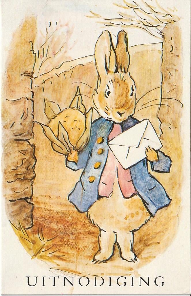 kaart (uitnodiging) Pieter Konijn (1991), Ophalen of Verzenden, 1980 tot heden, Gelopen, Sterren en Beroemdheden