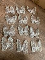 Decoratie vlinders met clip 12 stuks, Ophalen of Verzenden, Gebruikt
