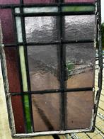oud glas in lood  en groen giet glas (3 mm), Glasplaat, Glas in lood, Minder dan 80 cm, Ophalen of Verzenden