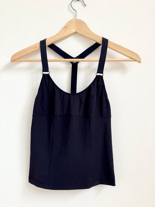 Donkerpaarse haltertop Marithé-Girbaud (travelstof) - xs/s, Kleding | Dames, Tops, Gedragen, Maat 36 (S), Paars, Zonder mouw, Ophalen of Verzenden