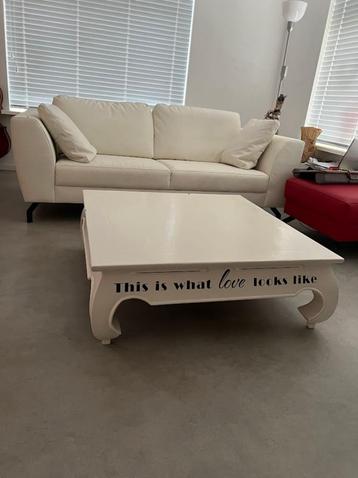 Opium salon tafel - wit vierkant 100x100 cm beschikbaar voor biedingen