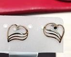 Vintage hart oorbellen goud vergulde, Sieraden, Tassen en Uiterlijk, Oorbellen, Overige materialen, Verzenden, Zo goed als nieuw