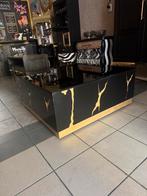 Moderne Zwarte Salontafel met Gouden details, Ophalen, Marlons, 100 tot 150 cm, Marlonsmeubels@hotmail.com