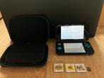 New nintendo 2ds xl met hardcase, 3 games en 64gb sd kaart, Spelcomputers en Games, Spelcomputers | Nintendo 2DS en 3DS, Met games