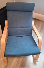 Ikea Poäng schommelstoel blauw, Huis en Inrichting, Fauteuils, Ophalen, Zo goed als nieuw, Hout