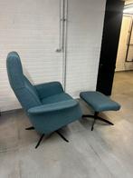 Relax feauteuil, lounge stoel, Blauw, Ophalen of Verzenden, Zo goed als nieuw, Retro sjiek