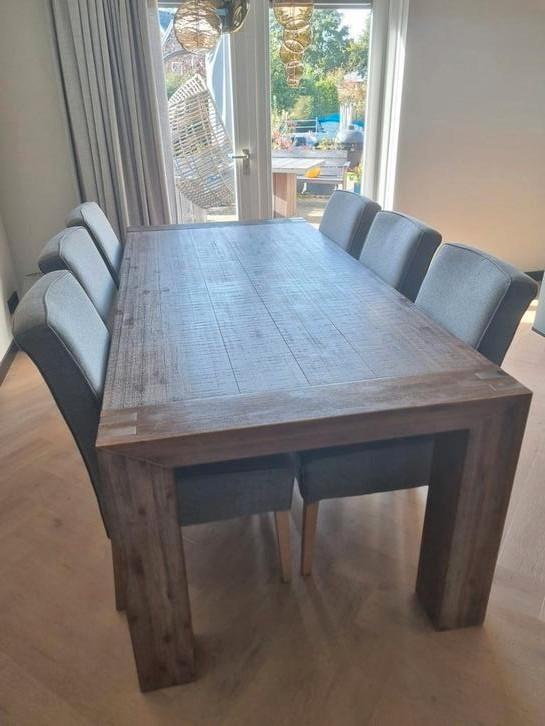 Eettafel + 6 stoelen, Huis en Inrichting, Complete inboedels, Ophalen