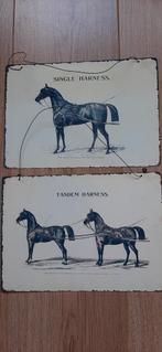 Leuke metalen schilderijen paarden, Ophalen of Verzenden